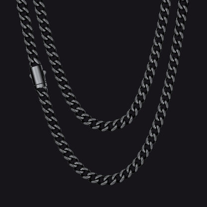 Engraved Cuban Link Chain Necklace for 6/9/12mm Width