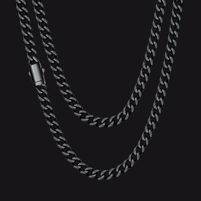 Engraved Cuban Link Chain Necklace for 6/9/12mm Width