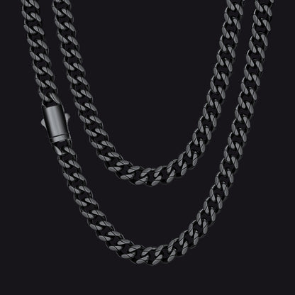 Engraved Cuban Link Chain Necklace for 6/9/12mm Width