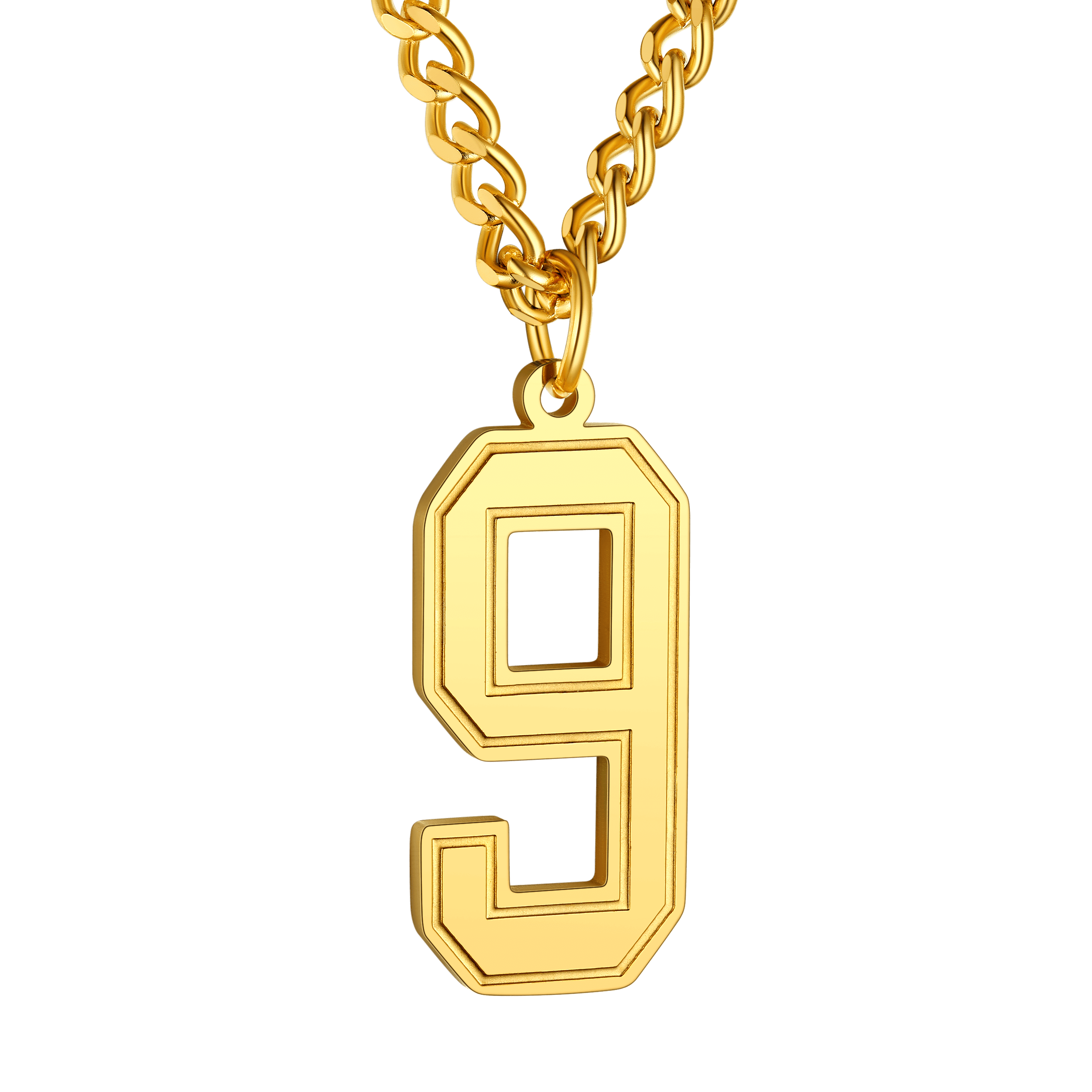 Personalized Sports Jersey Number Chain Necklace for Sport Fans