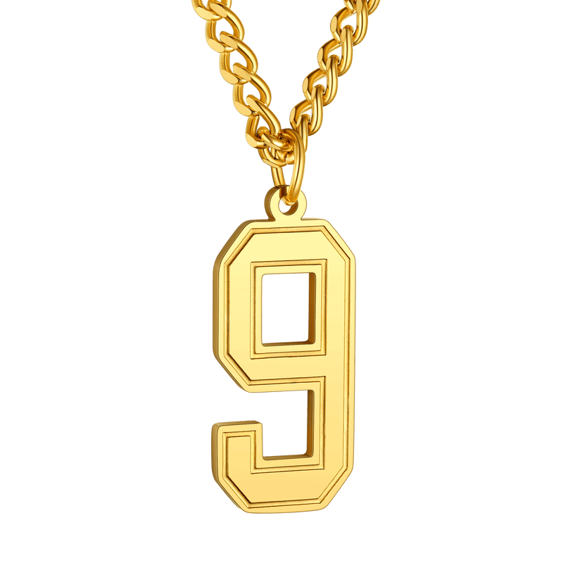 Personalized Sports Jersey Number Chain Necklace for Sport Fans