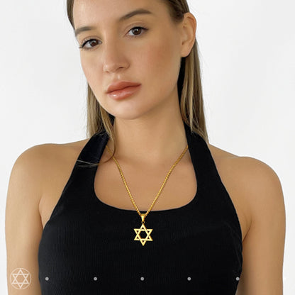 Jewish Magen Star of David Necklace for