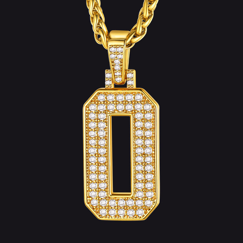 Baseball Diamond Jersey Number Chain Necklace for