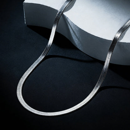 Sterling Silver 3mm Snake Chain Chokcer Necklace for