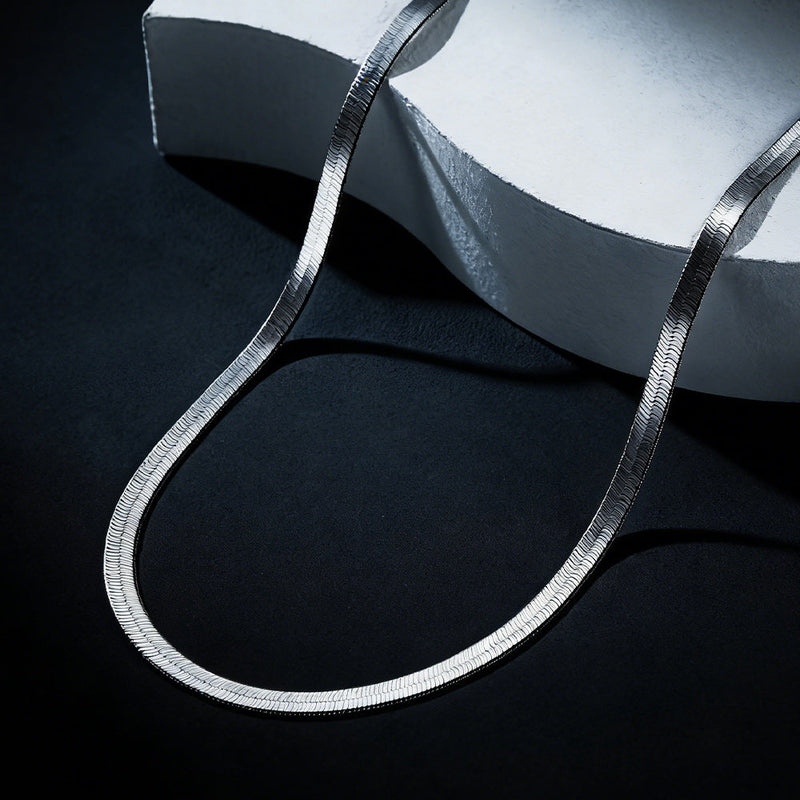 Sterling Silver 3mm Snake Chain Chokcer Necklace for