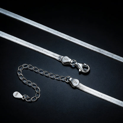 Sterling Silver 3mm Snake Chain Chokcer Necklace for