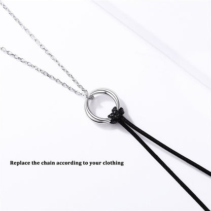 Flash 925 Sterling Silver Circle Necklace for