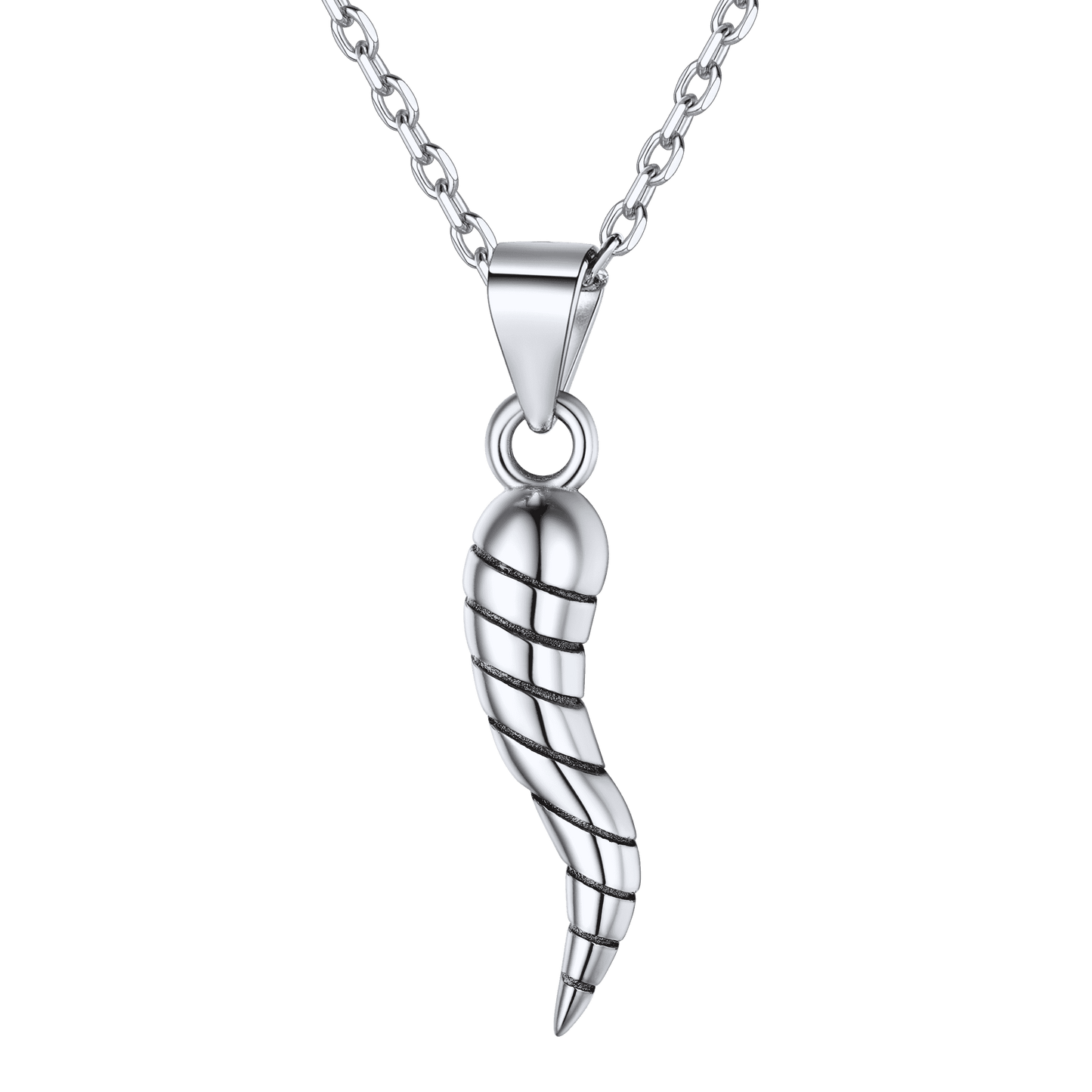 Italian Horn Pendant Necklace Cornicello Amulet Talisman