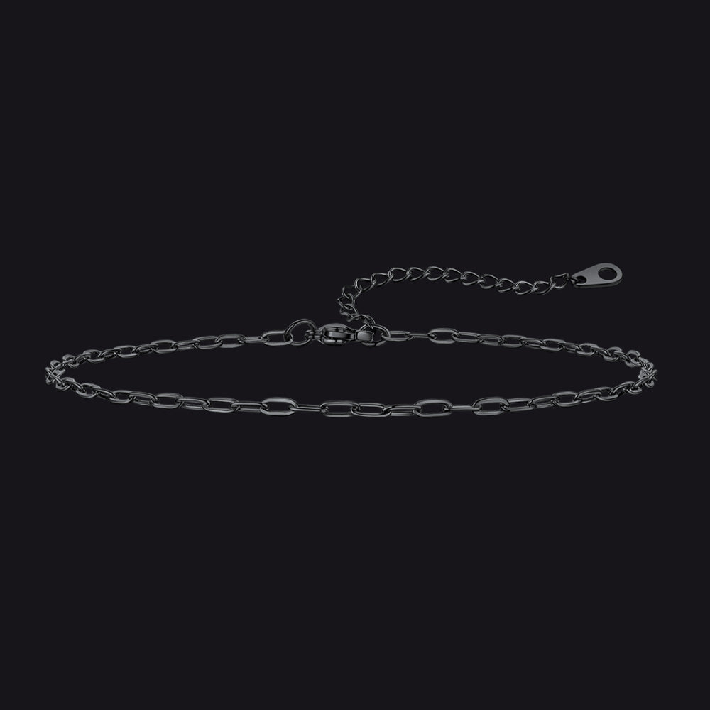Paperclip Chain Anklet Bracelet for , 2/3/6mm Width