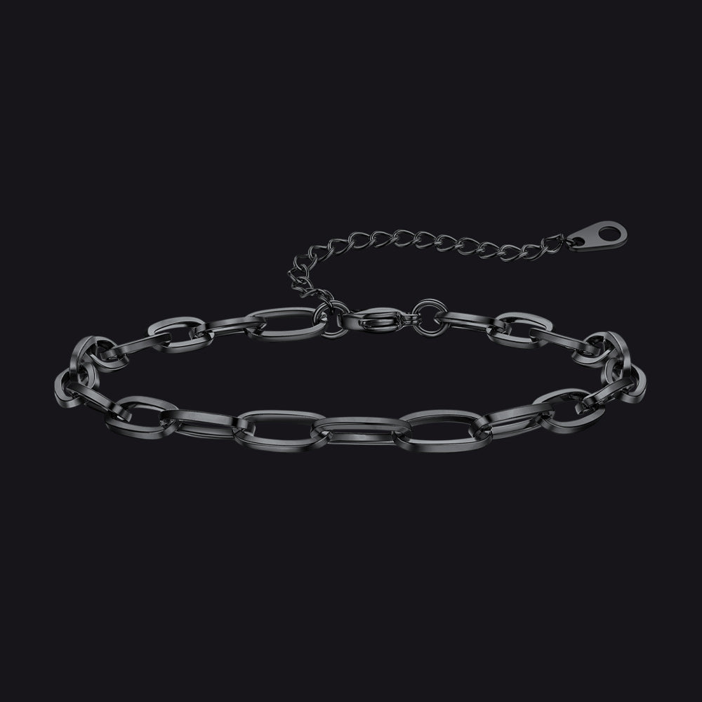 Paperclip Chain Anklet Bracelet for , 2/3/6mm Width
