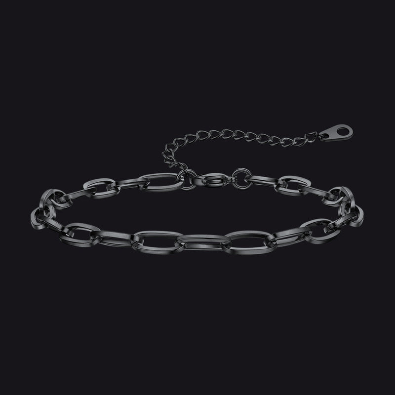 Paperclip Chain Anklet Bracelet for , 2/3/6mm Width
