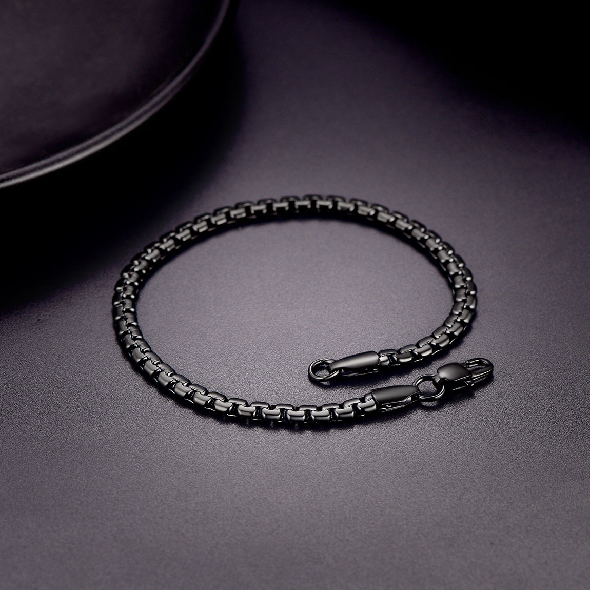 Flat Box Link Chain Bracelet for