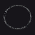 Flat Box Link Chain Bracelet for