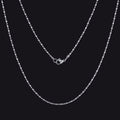 1.5mm Stainless Steel Slim Rope Chain Necklace for