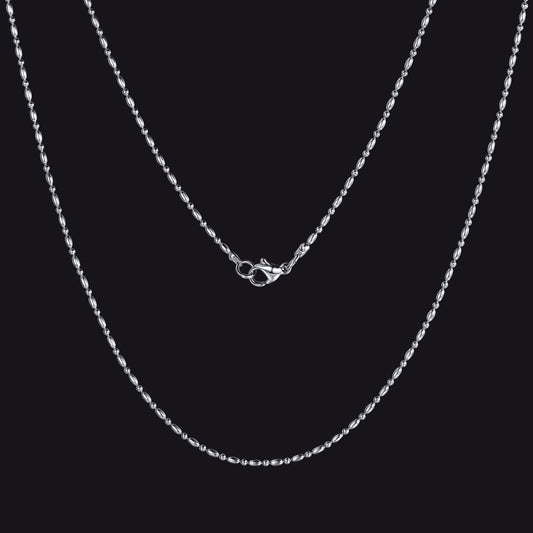 1.5mm Stainless Steel Slim Rope Chain Necklace for