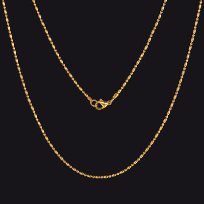 1.5mm Stainless Steel Slim Rope Chain Necklace for
