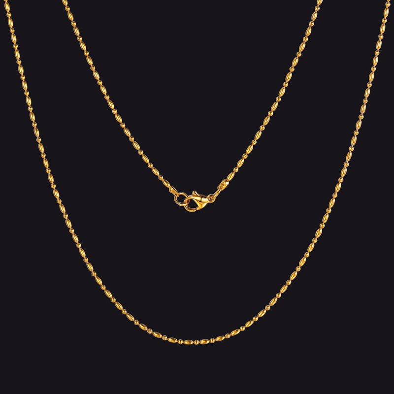 1.5mm Stainless Steel Slim Rope Chain Necklace for