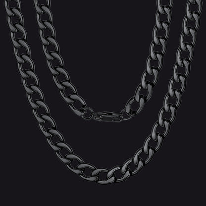 Sturdy Cuban Link Chain Necklace Lobster Clasp for