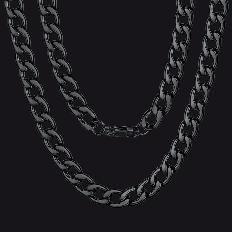 Sturdy Cuban Link Chain Necklace Lobster Clasp for