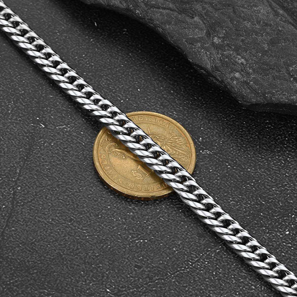 6mm Cuban Link Chain & Bracelet Gift Set for