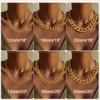 Chunky Cuban Link Chain Necklace for