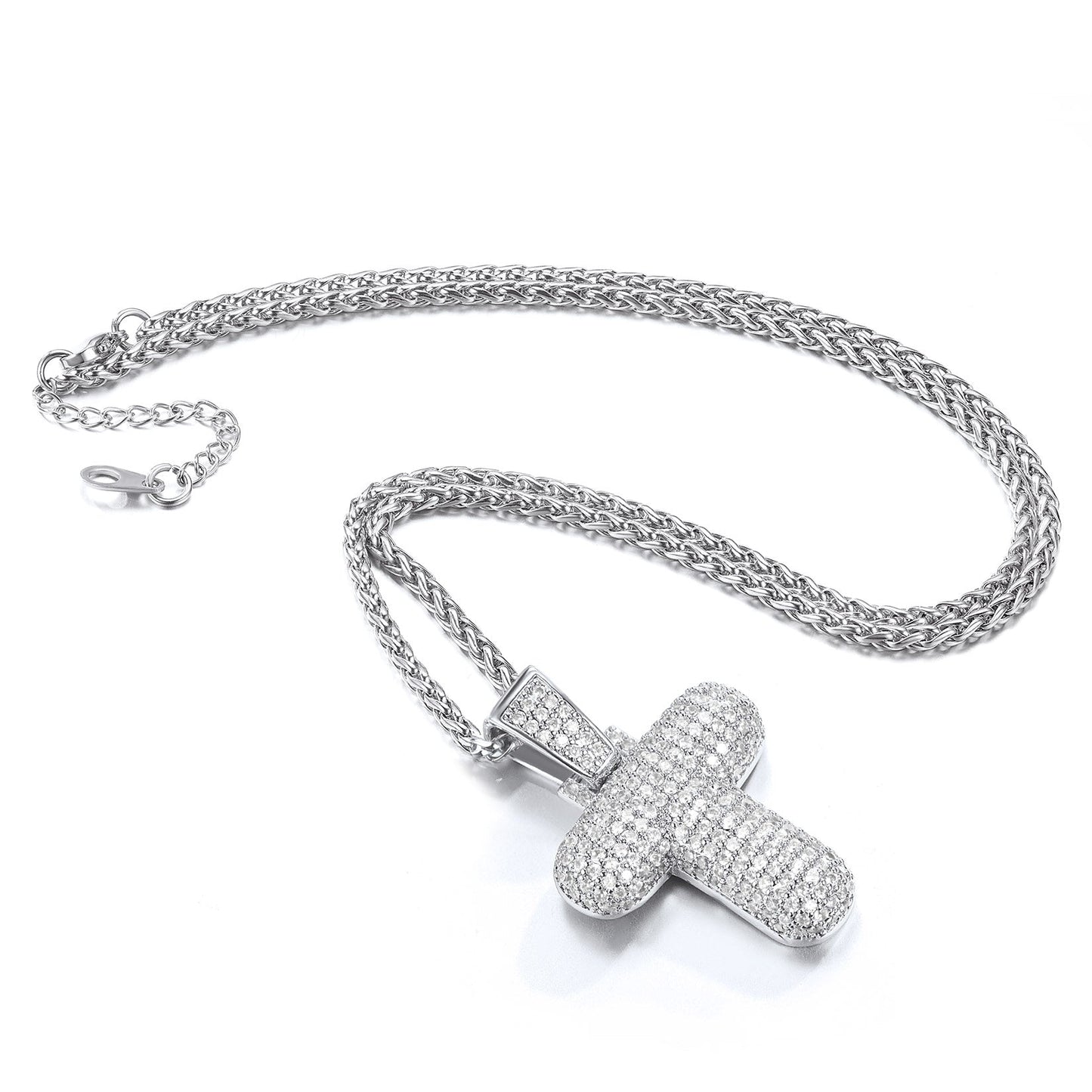 Diamond Bubble Letter Initial Necklace for