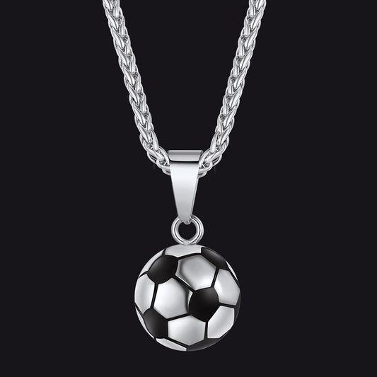 Soccer Football Necklace Sports Pendants for Ball Fans