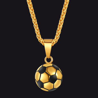 Soccer Football Necklace Sports Pendants for Ball Fans