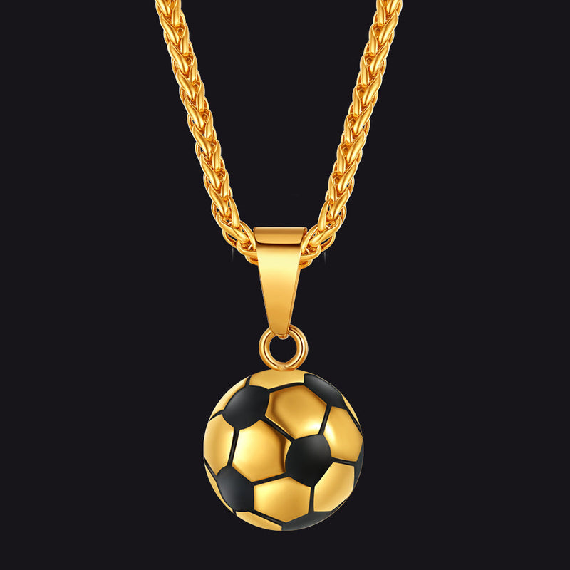 Soccer Football Necklace Sports Pendants for Ball Fans