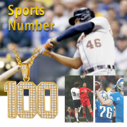 Gameday Custom Jersey Number Necklace With Cz for Sports Fan Cool Gifts
