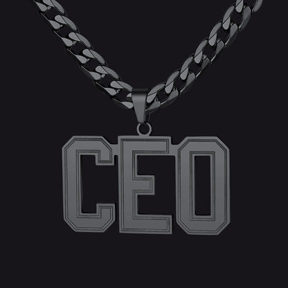Custom Name Letter Cuban Link Chain Necklace for