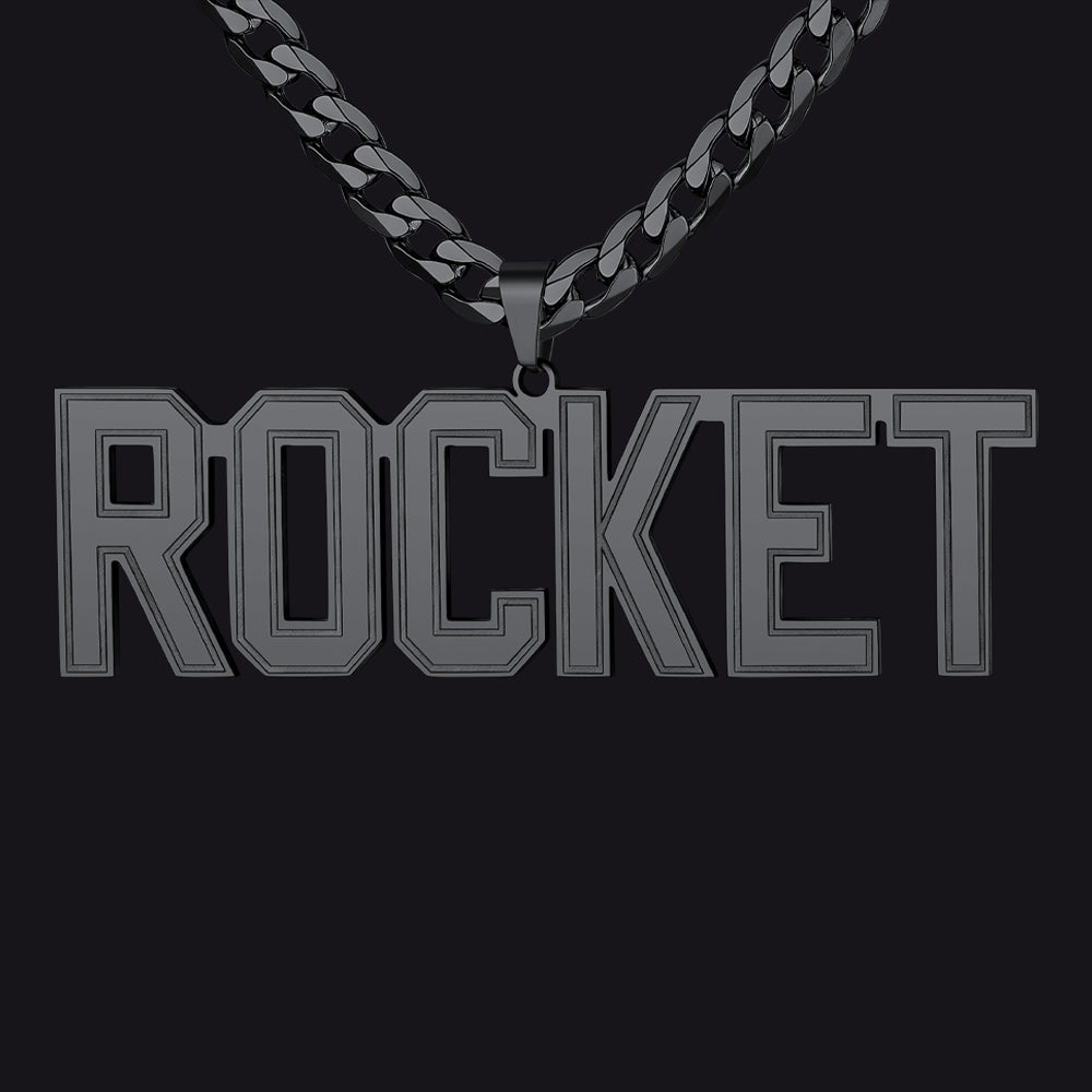 Custom Name Letter Cuban Link Chain Necklace for