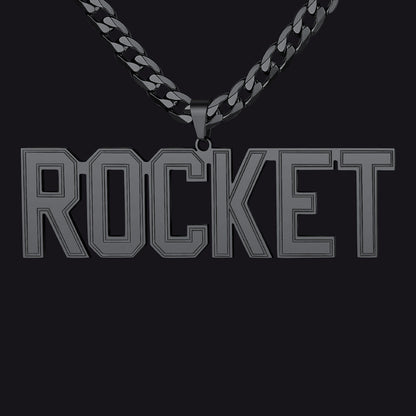 Custom Name Letter Cuban Link Chain Necklace for