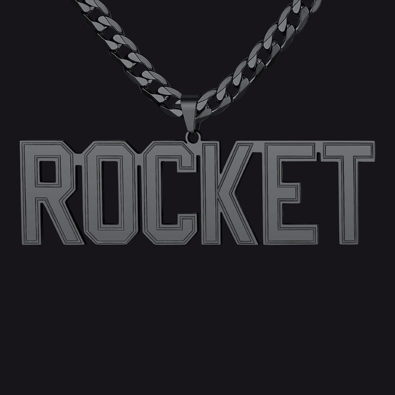 Custom Name Letter Cuban Link Chain Necklace for