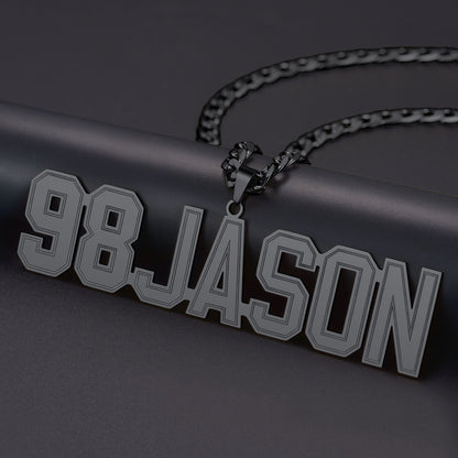 Custom Name Letter Cuban Link Chain Necklace for