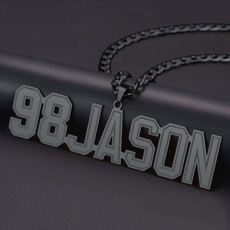 Custom Name Letter Cuban Link Chain Necklace for
