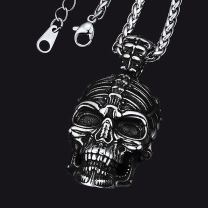 Gothic Skull Necklace Pendant for