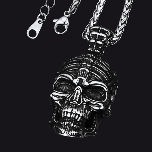 Gothic Skull Necklace Pendant for