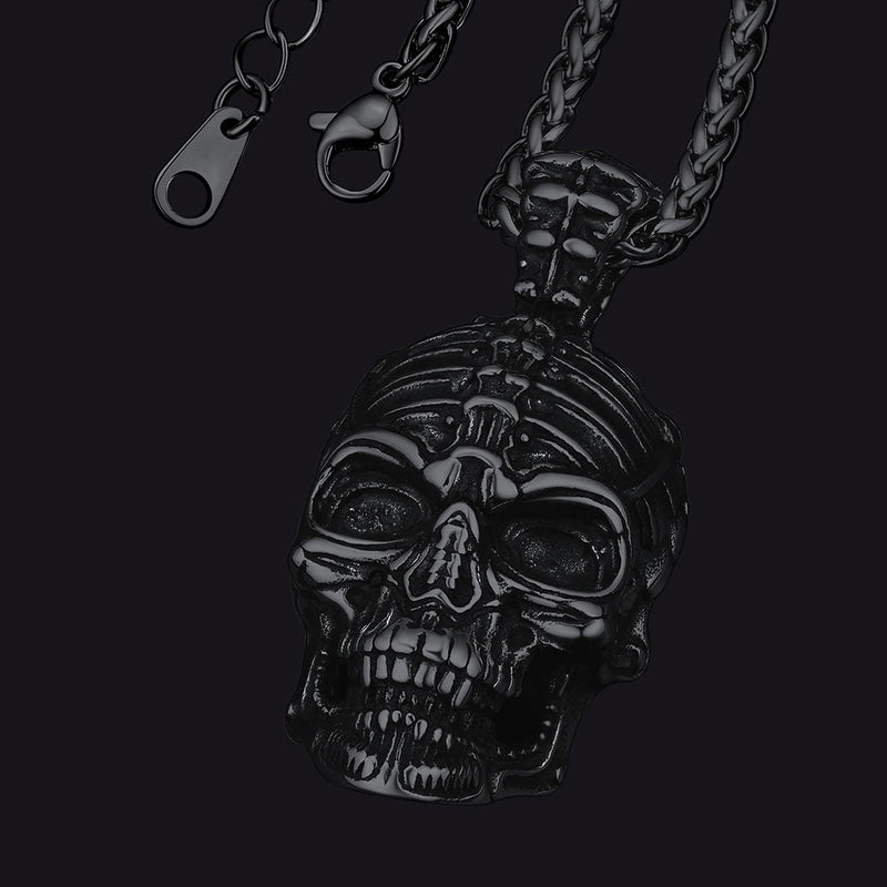 Gothic Skull Necklace Pendant for