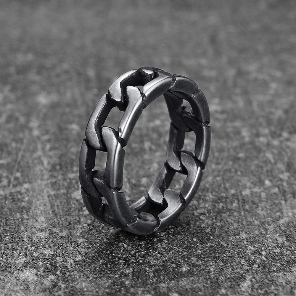 Chunky Cuban Link Chain Ring for Stainless Steel