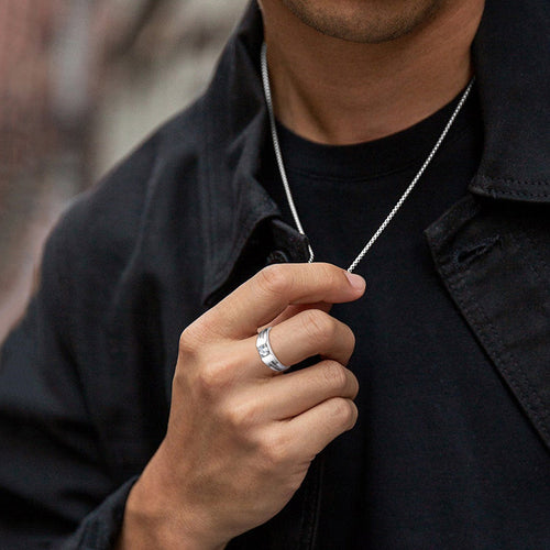 Black Onyx Ring Diamond Ring in Sterling Silver