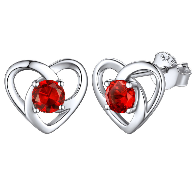 Sterling Silver Celtic Knot Birthstone Stud Earrings Birthday Gifts for