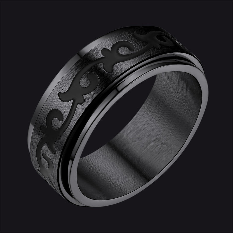 Celtic Knot Finger Spinner Band Ring for