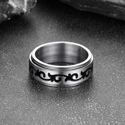 Celtic Knot Finger Spinner Band Ring for