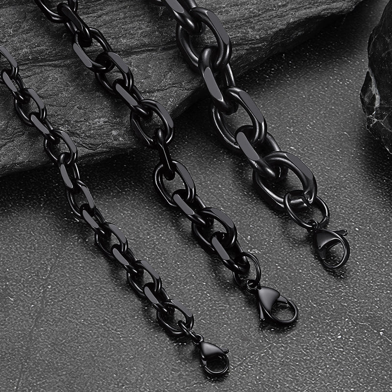 Stainless Steel Rolo Link Bracelet for