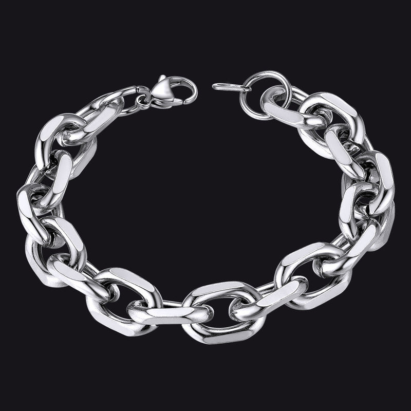 Stainless Steel Rolo Link Bracelet for