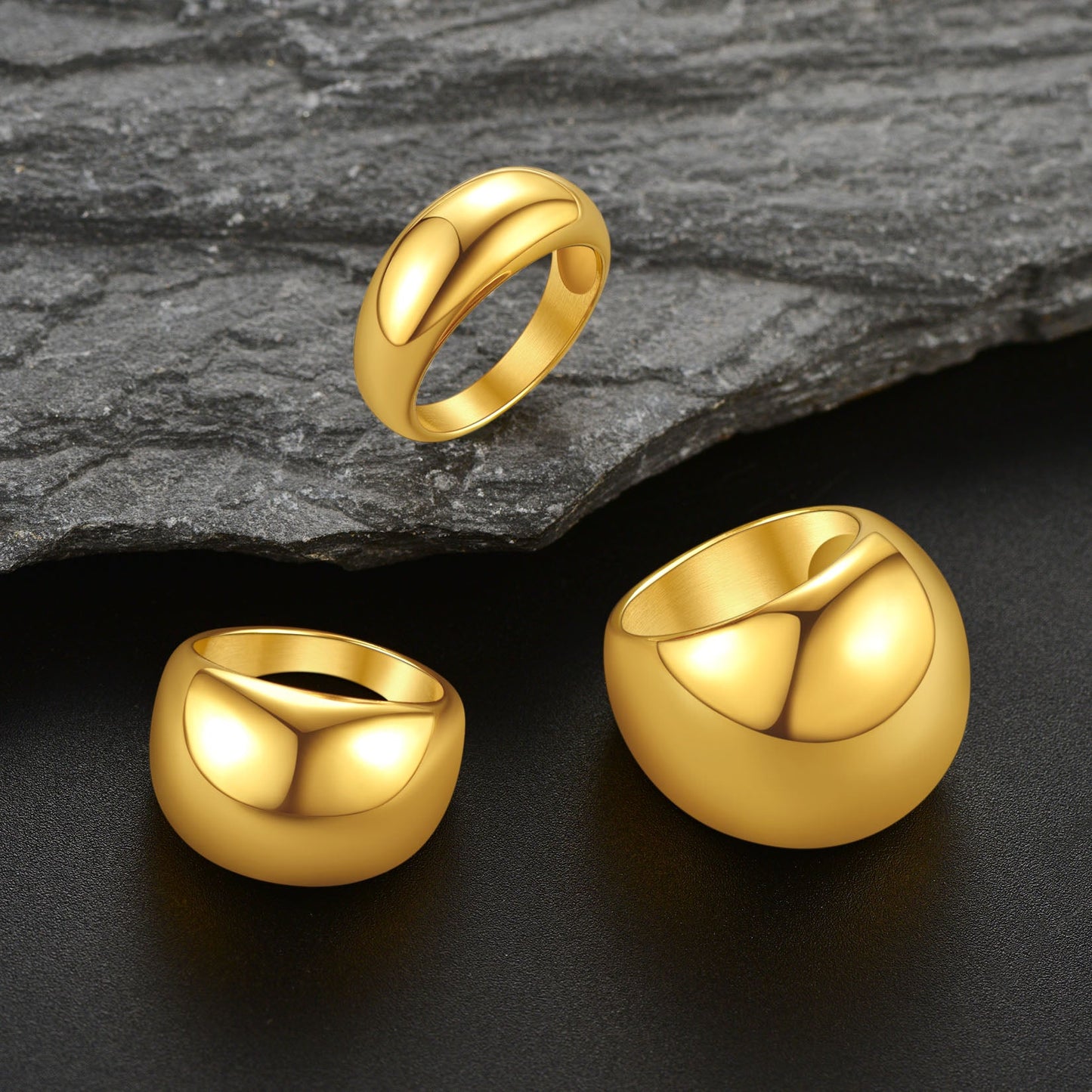 Chunky Dome Statement Ring for , 8/16/23mm Width