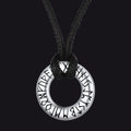 Norse Viking Rune Circle Chain Necklace for