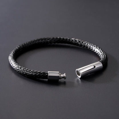 Clasp Braided Genuine Leather Bracelet Birthday Gift for