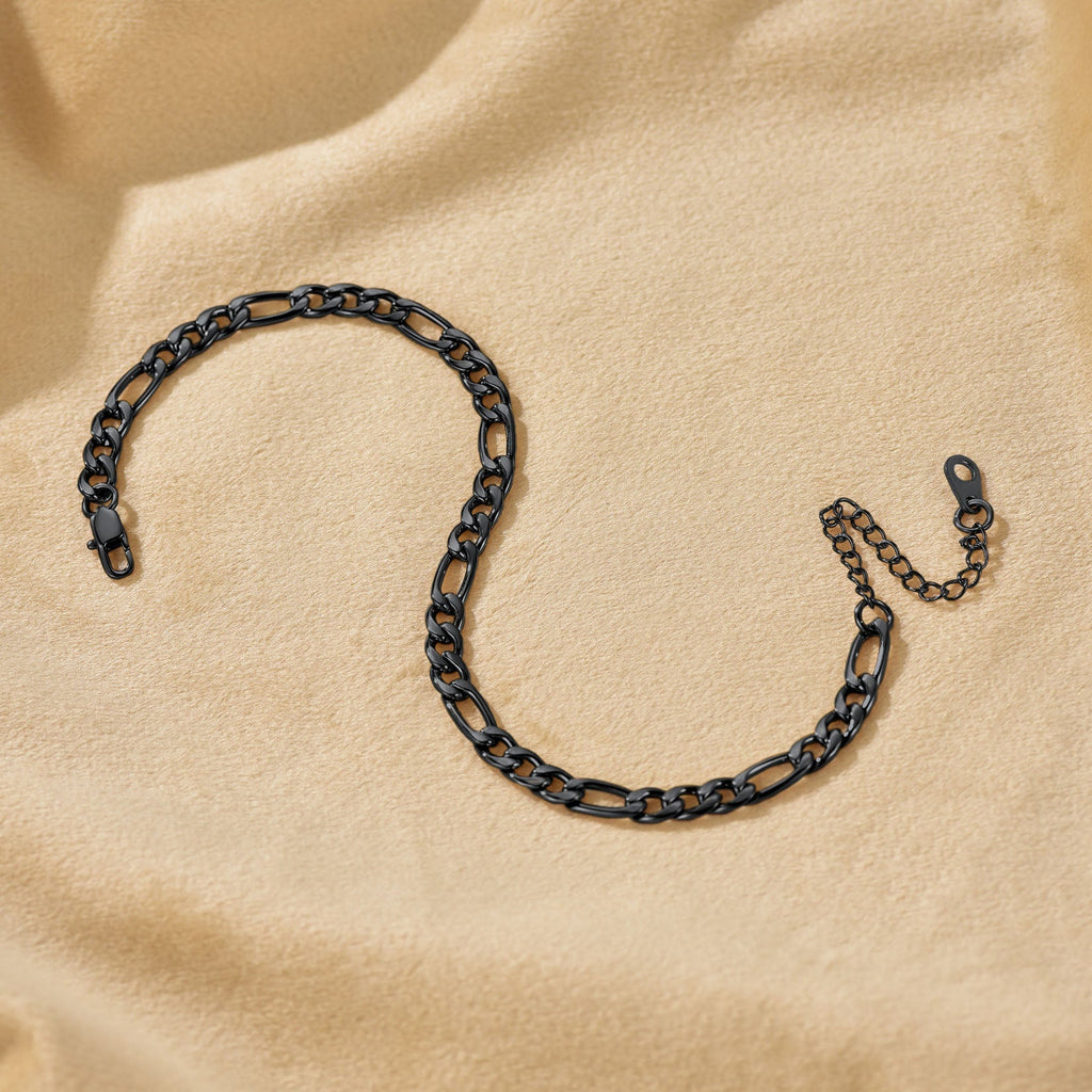 5mm Classic Figaro Link Anklet Bracelet for